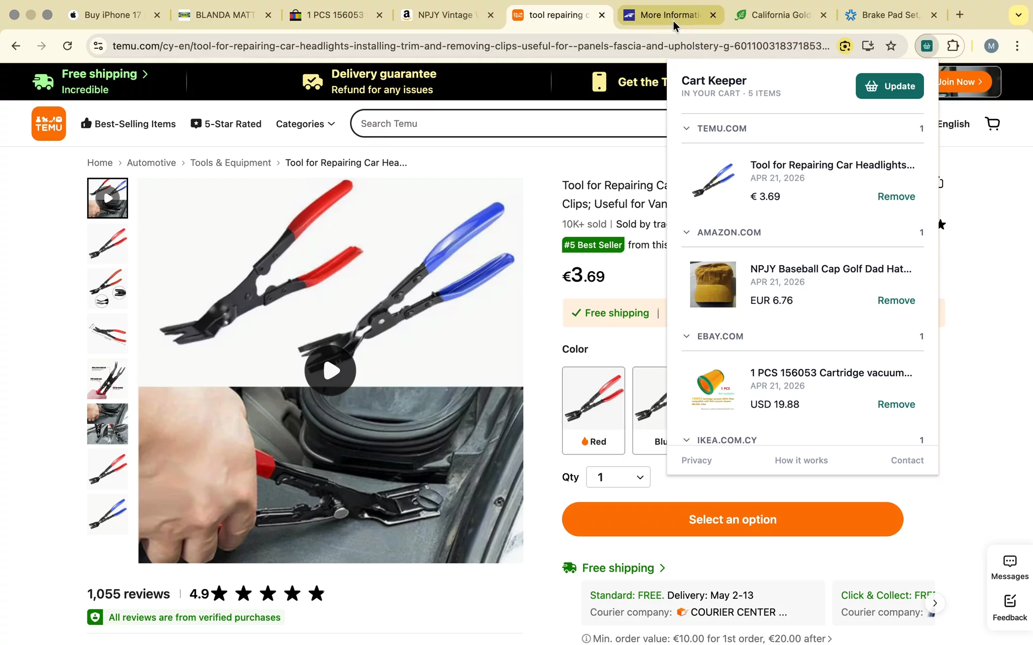 Cart Keeper - Chrome Web Store image 1