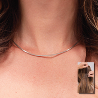 adjustable chain necklace in sterling silver