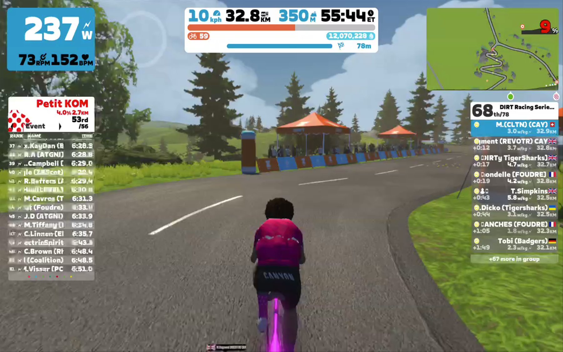 Zwift - Race: DIRT Racing Series - Rionda - Gemstones - Stage 1 (D) on Tire-Bouchon in France