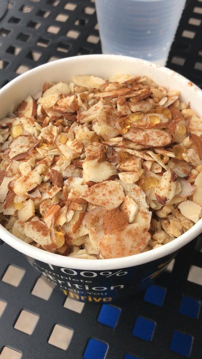 Rush Bowls - My chai bowl with is banana cinnamon and almond with yogurt topped with granola - Juice Bars & Smoothies Near Me - Tucson, Arizona