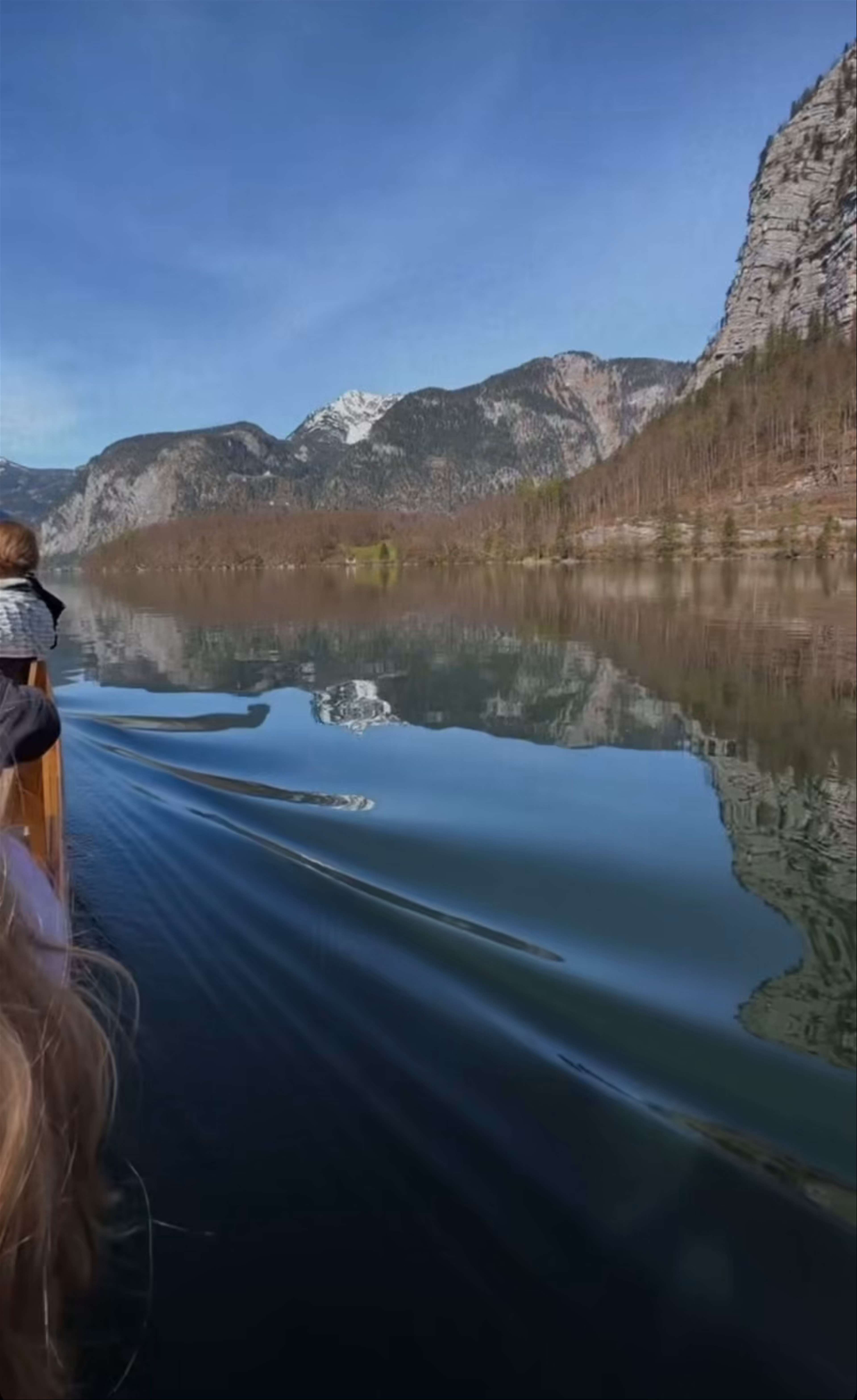 Serene Boat Ride on Hallstättersee at Hallstatt Skywalk, Austria
