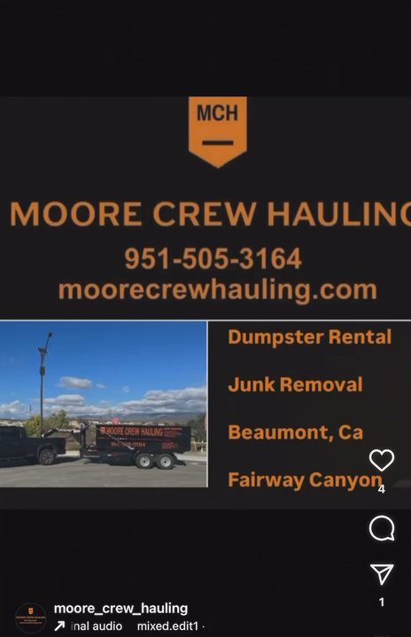Moore Crew Hauling - Moore Crew Hauling -  #junkremoval #junkremovalservice #dumpsterrental - Dumpster Rental Near Me