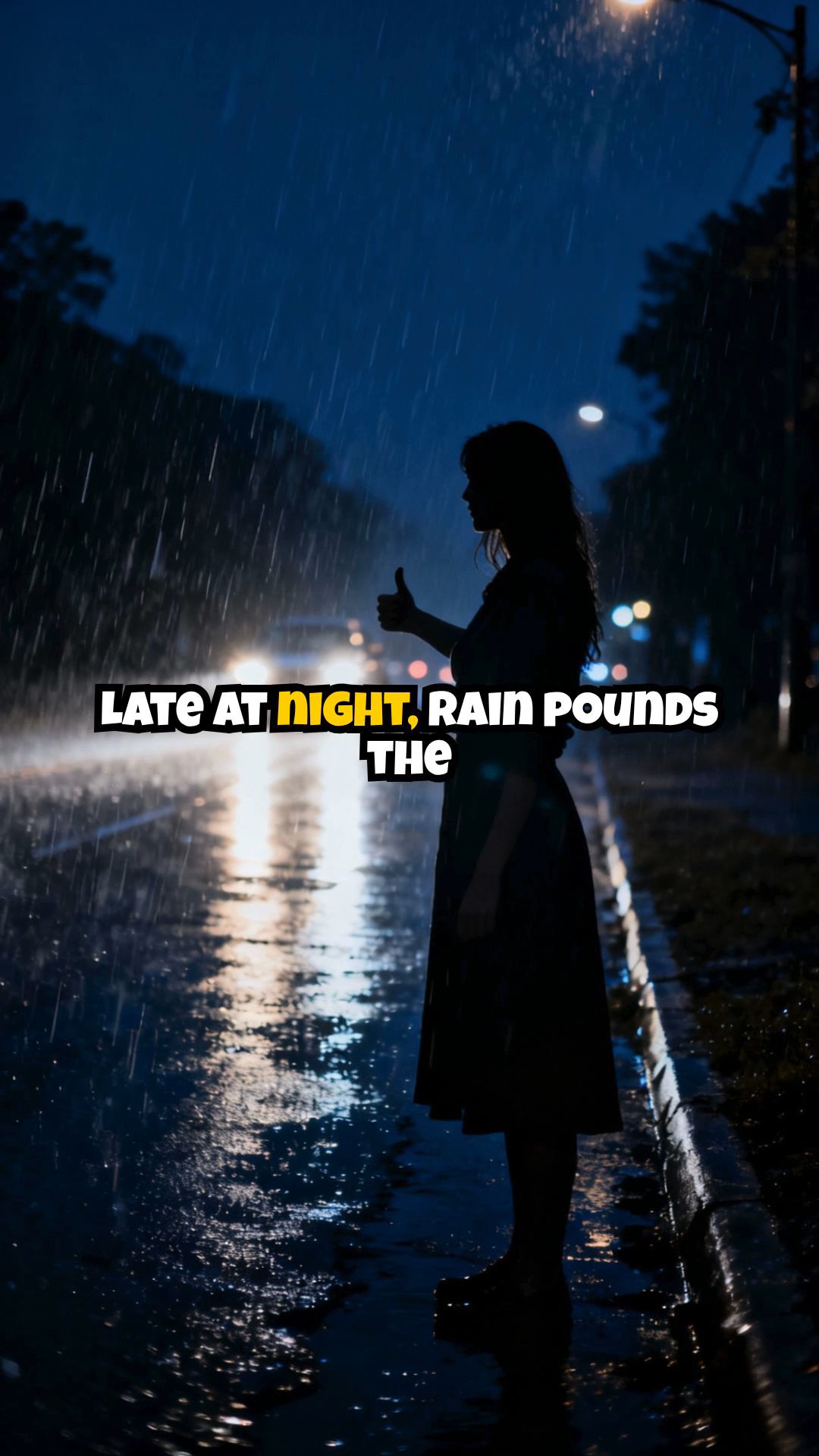 Phantom Hitchhiker: Ghosts Vanishing on Rainy City Roads