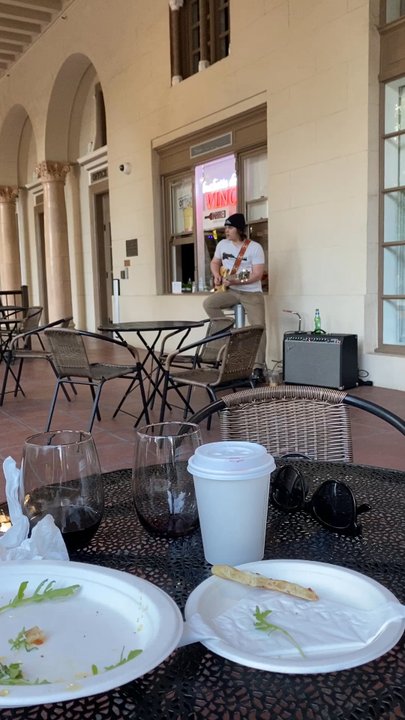 Whired Wine Window - Music provided by Corey on the guitar ... - Wine Bars Near Me - Sacramento, California