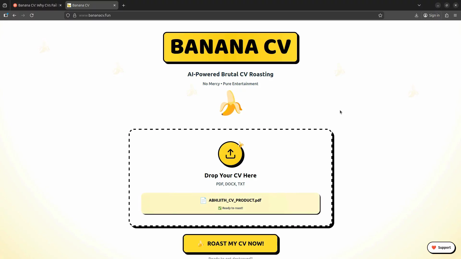 Banana CV image 1