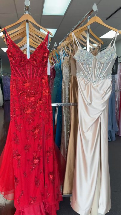 strapless open back dress Strapless Long Lace Mermaid Prom Dress PromGirl