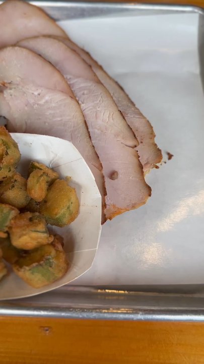The Smoke Shack - Smoked Turkey Breast plate with okra and brisket Mac n cheese - Southern Near Me - San Antonio, Texas