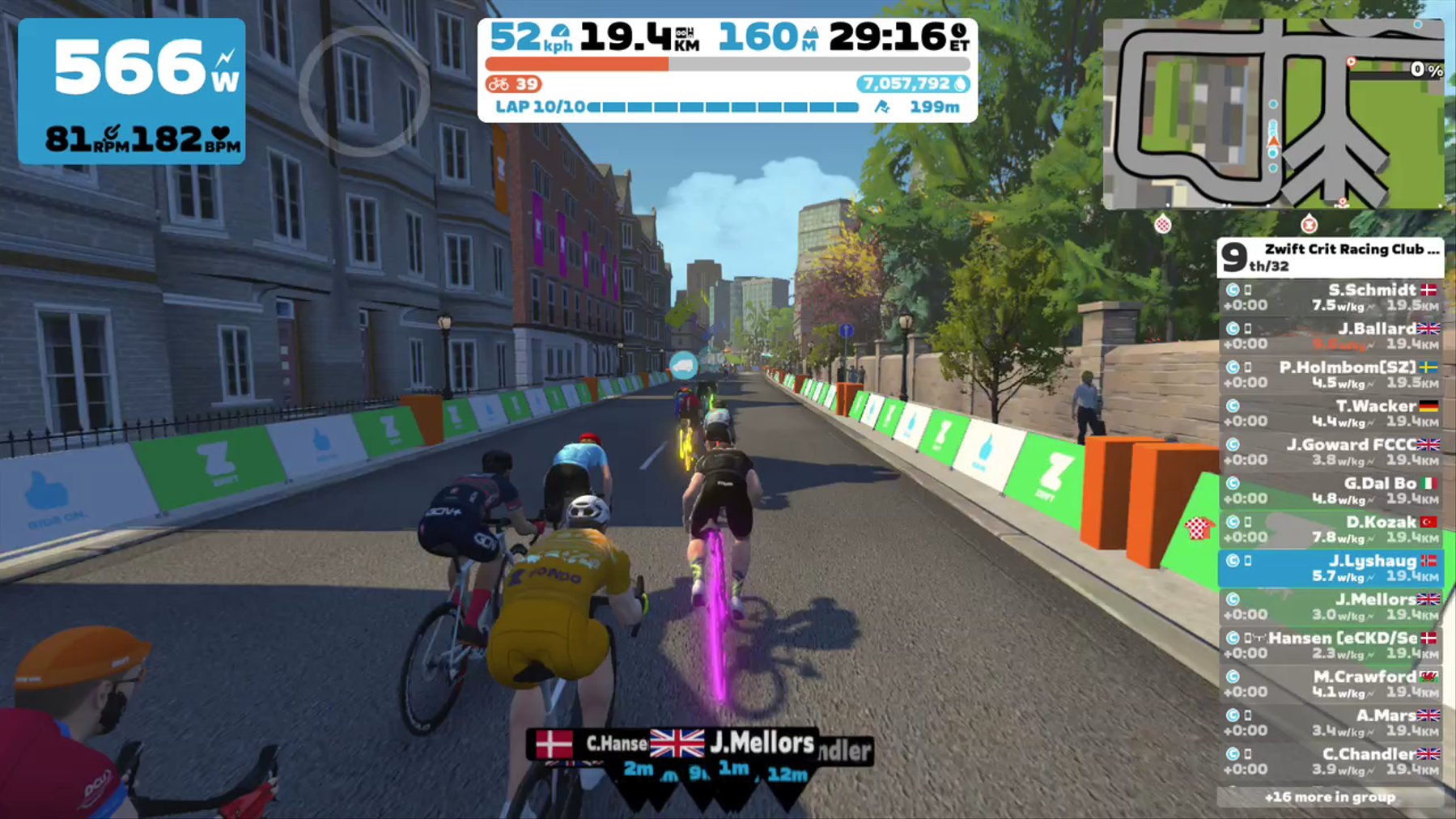 Zwift - Race: Zwift Crit Racing Club - The Bell Lap (C) on The Bell Lap in Crit City