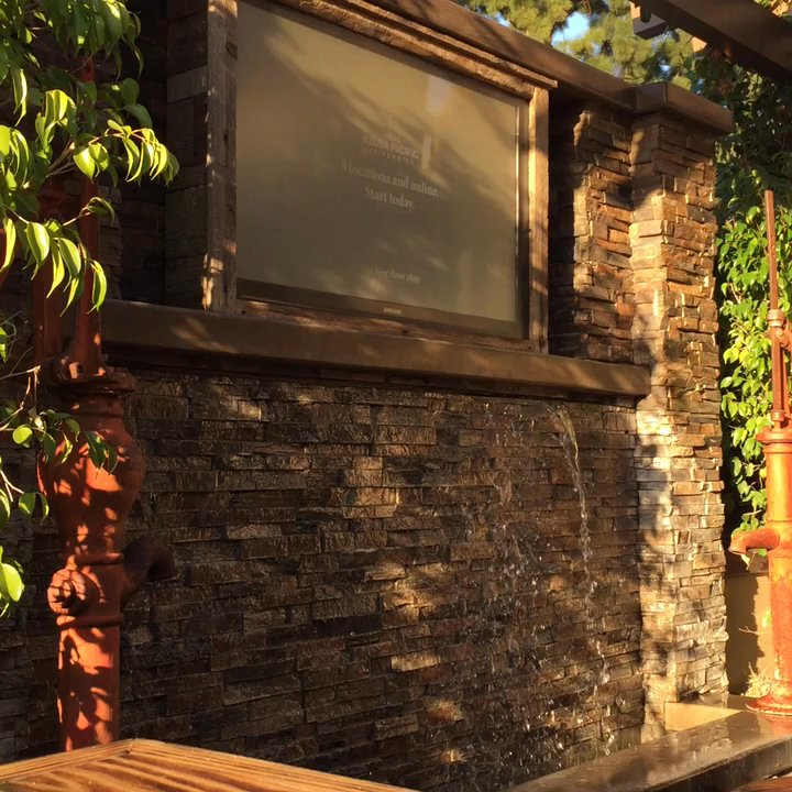 The Post - Courtyard just before sunset. - Bars Near Me - Villa Park, California