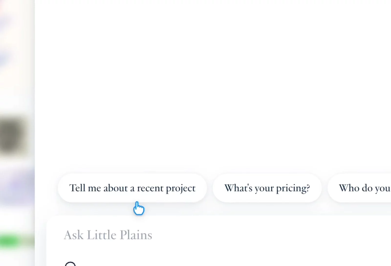 The chat surfaces contextual UI cards to help you along, plus a multi-state agent animation generated from our illustration style.