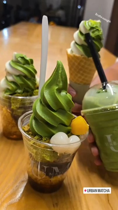 Urban Matcha - Matcha Frappe  Soft Serve Matcha and Vanilla Ice Cream  Maiko Special - Desserts Near Me - Las Vegas, Nevada