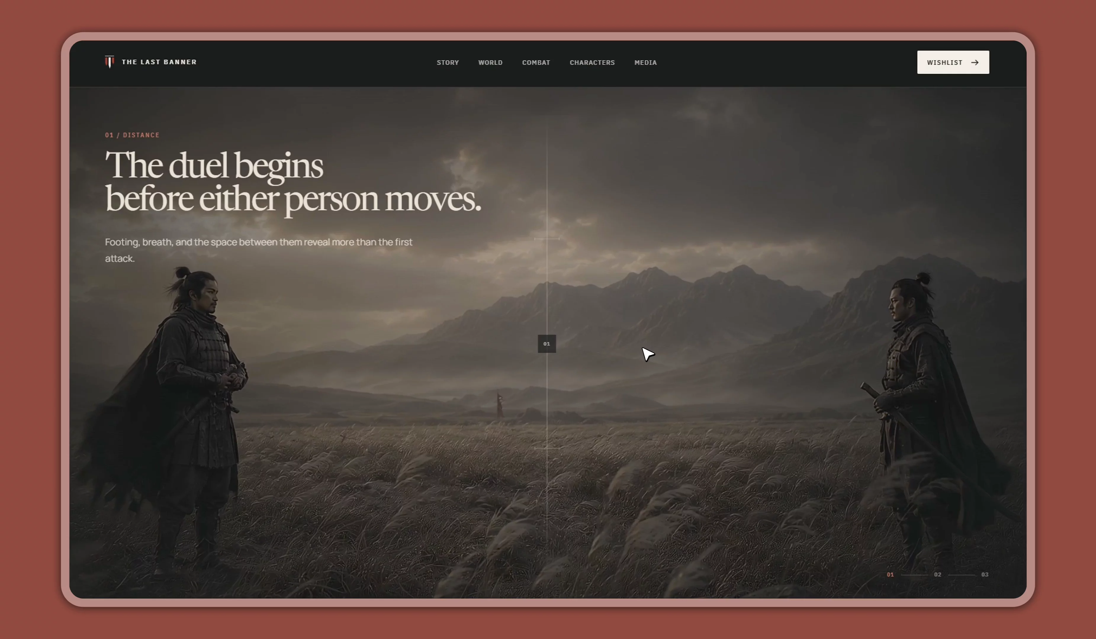 The Last Banner: Duel SectionJapanese style Cinematic gaming site concept