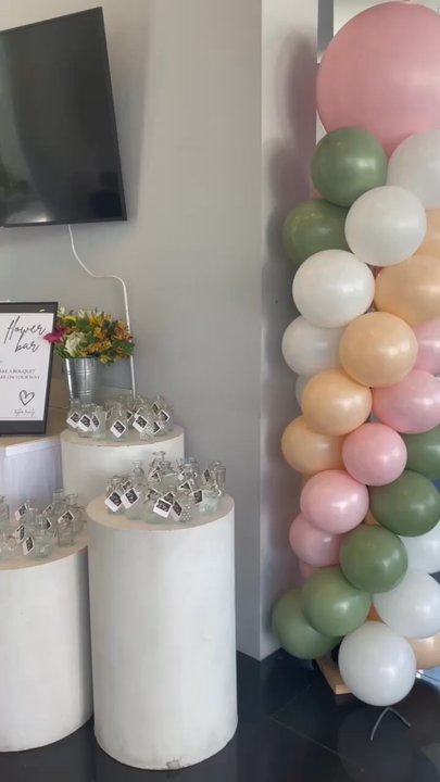 Alys Balloons - Balloon backdrop and free columns added in by Alyssa-- colors were perfection! - Balloon Services Near Me