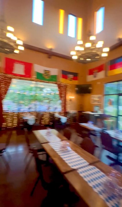 The Schnitzel Garten - Inside during a quieter hour of Oktoberfest (most enjoy the outdoors vs indoors...) - German Near Me - Eagle, Idaho