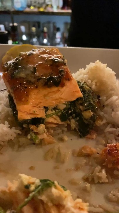 The Tavern - This is the LARGEST serving of Salmon ever. So good - American Near Me - Abingdon, Virginia