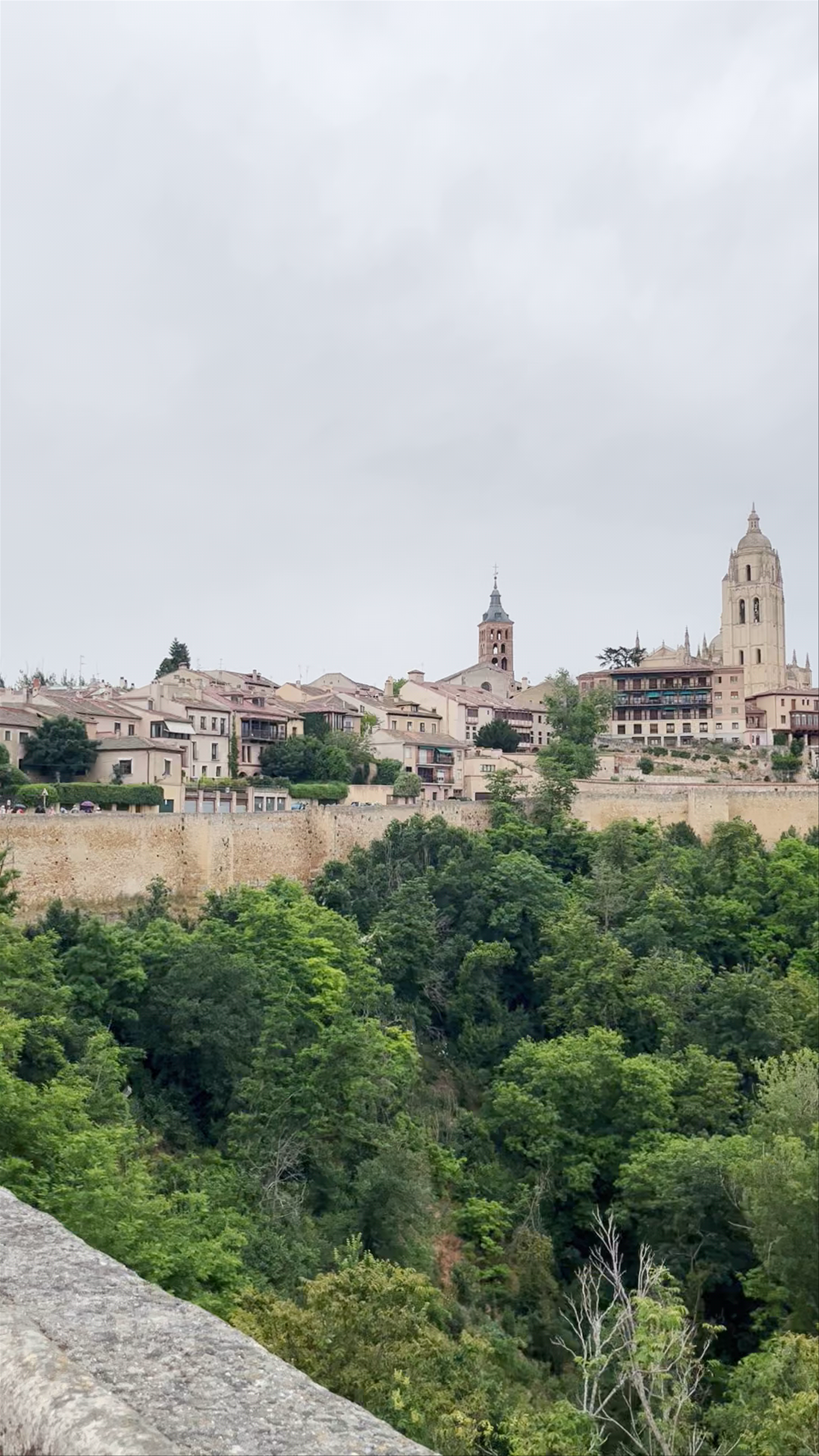 Segovia Panoramic View from Plaza de la Reina Victoria Eugenia