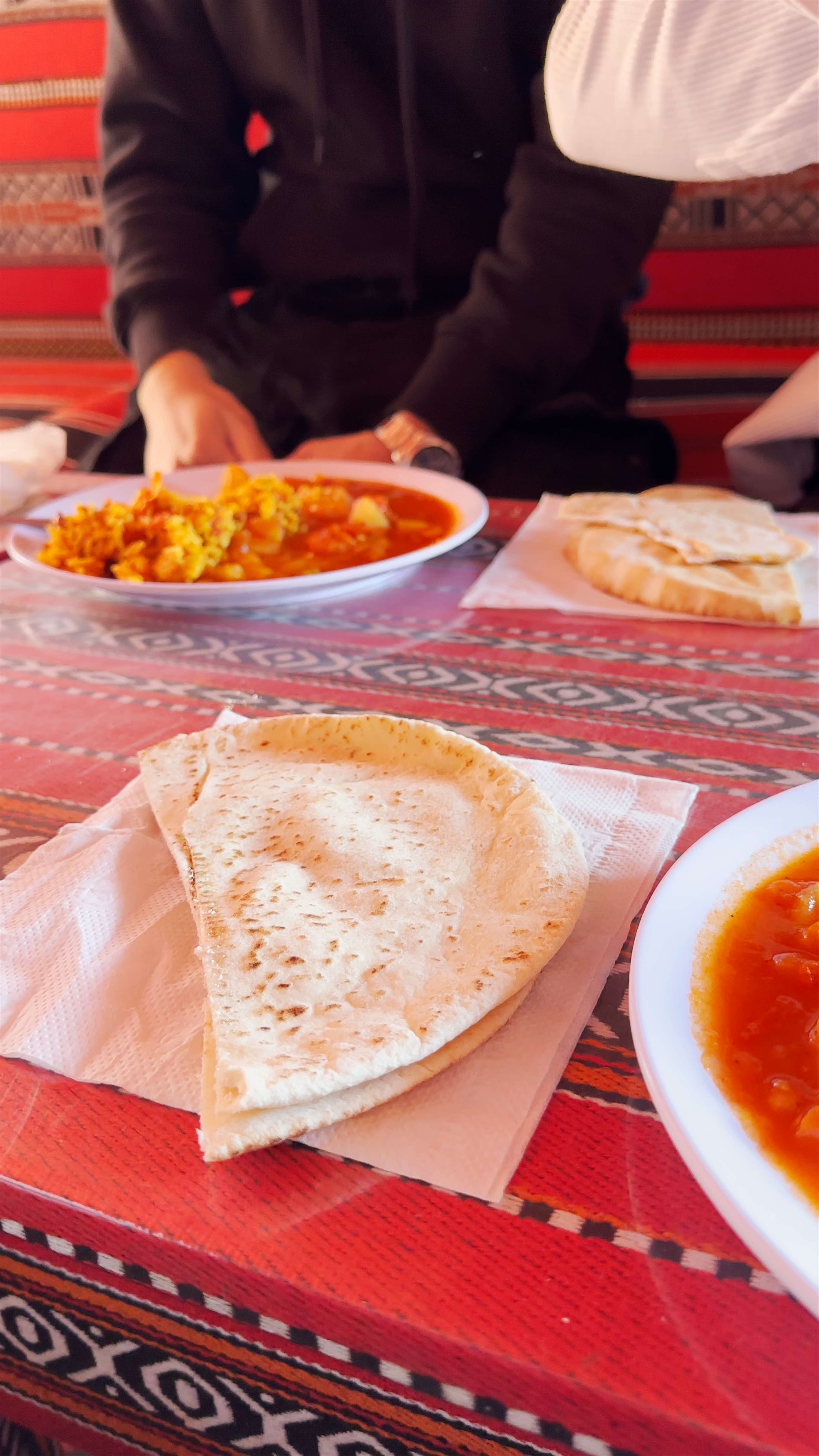Traditional Bedouin Feast at Wild Wadi Rum Camp in Aqaba, Jordan