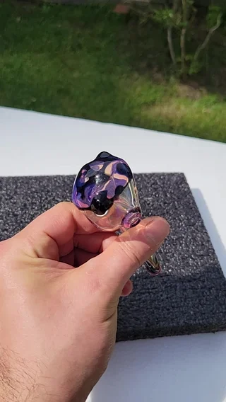 Preview pic of Fumed purple splash spoon
