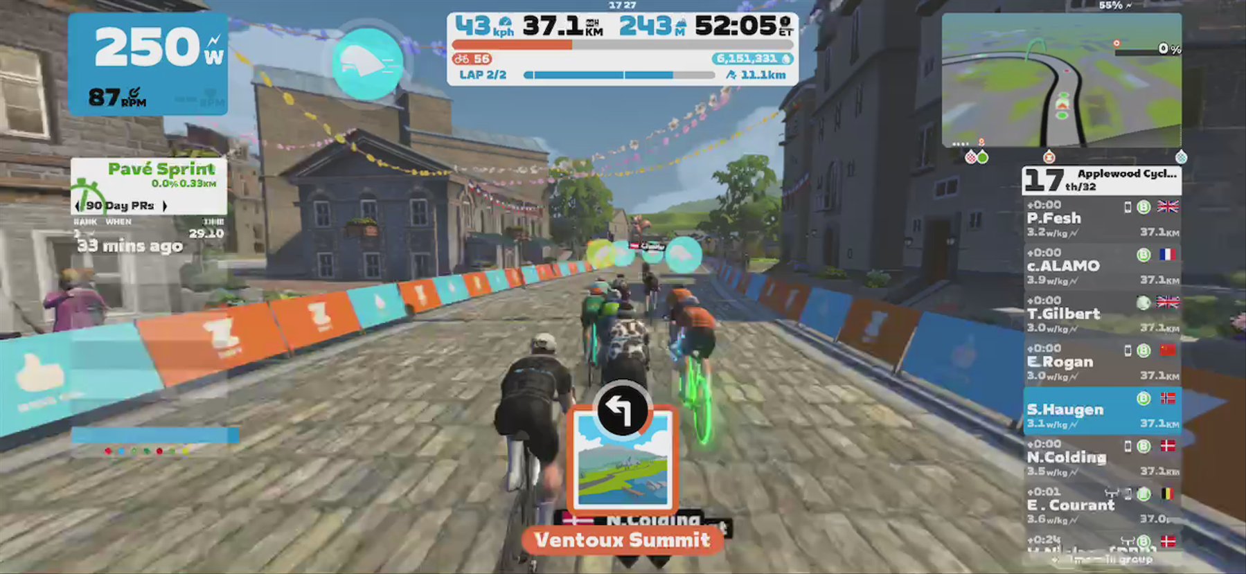Zwift - Race: Applewood Cycling Chase Race on Douce France in France