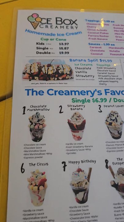 Ice Box Creamery - Menu - Ice Cream & Frozen Yogurt Near Me - Fort Worth, Texas