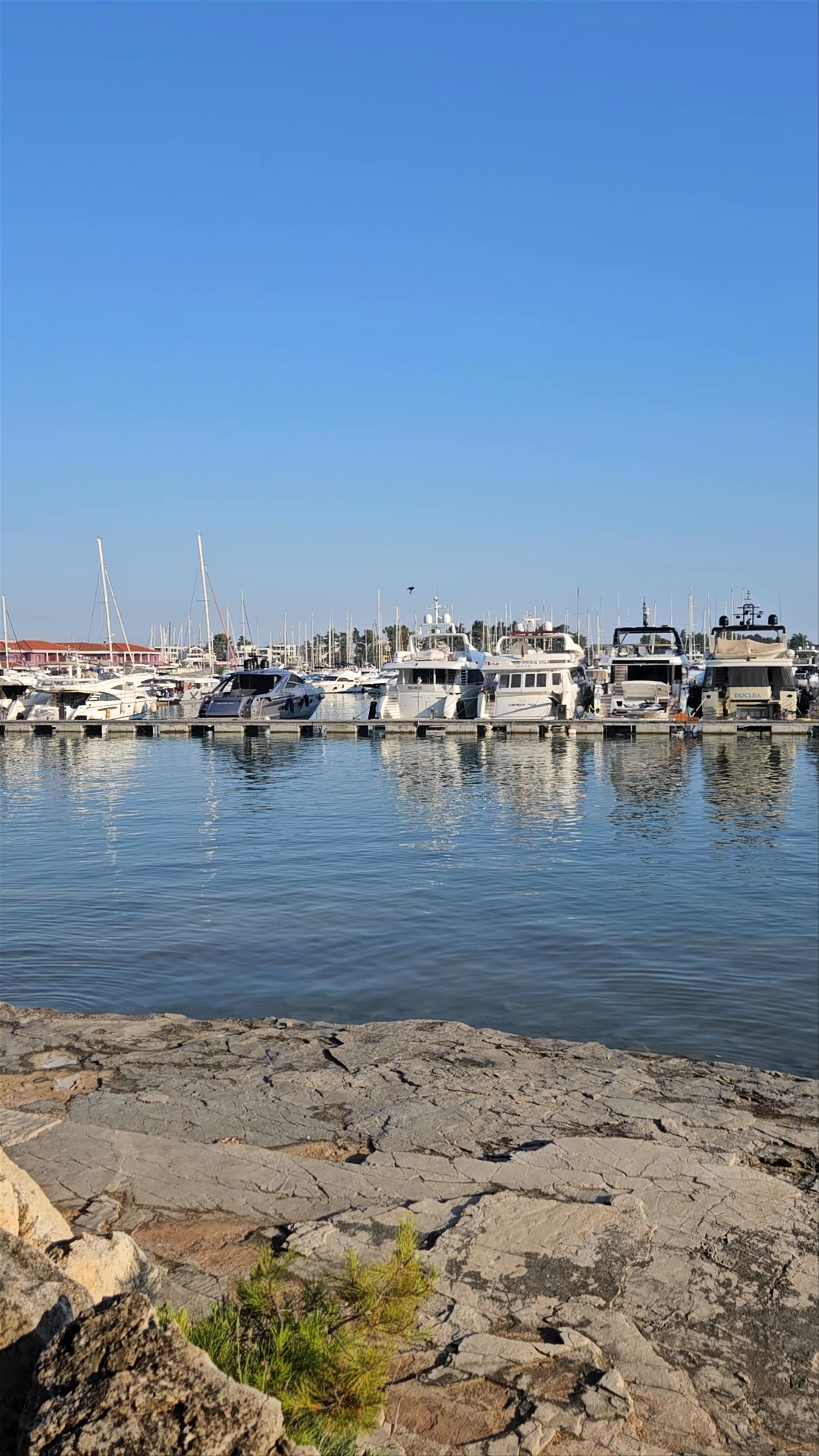Serene Yacht Marina at Beach Novigrad, Croatia