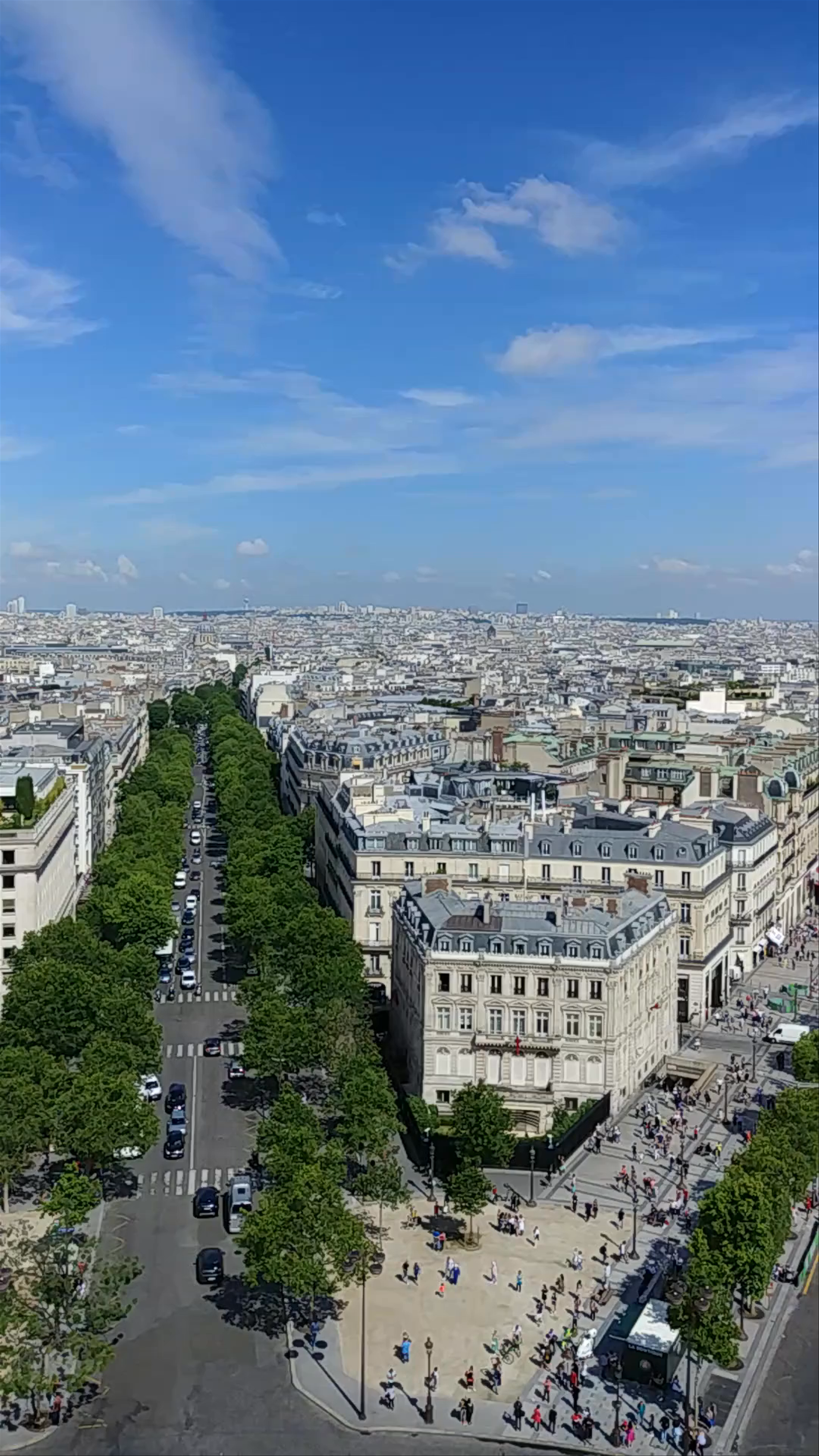 Panoramic Views from Arc de Triomphe, Paris