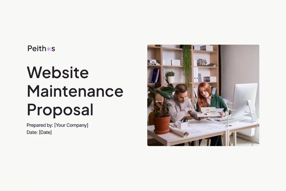 Preview of Website Maintenance Proposal Template