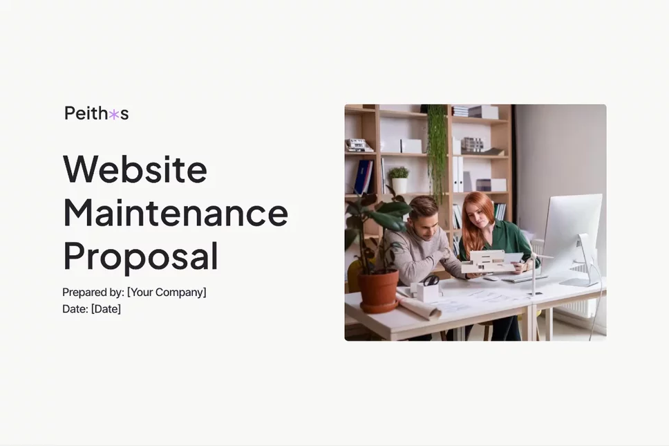 Preview of Website Maintenance Proposal Template