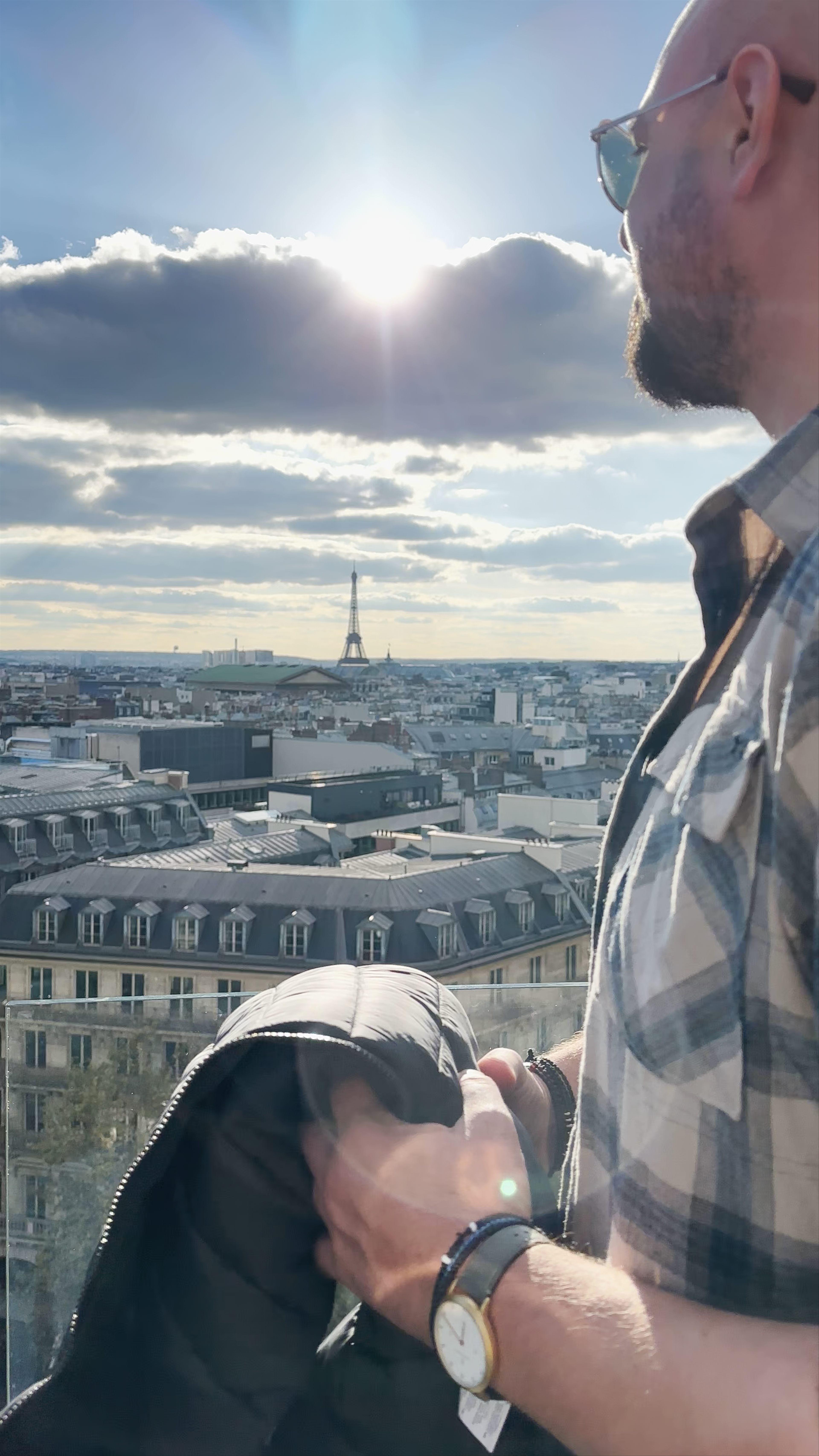 Sunset Views from Galeries Lafayette Rooftop, Paris