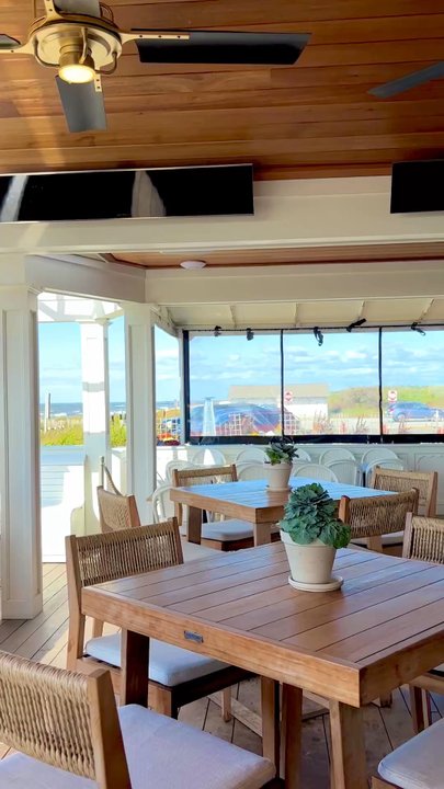 Fish House - Inside the restaurant and view of the ocean - Bars Near Me - Cape May, New Jersey