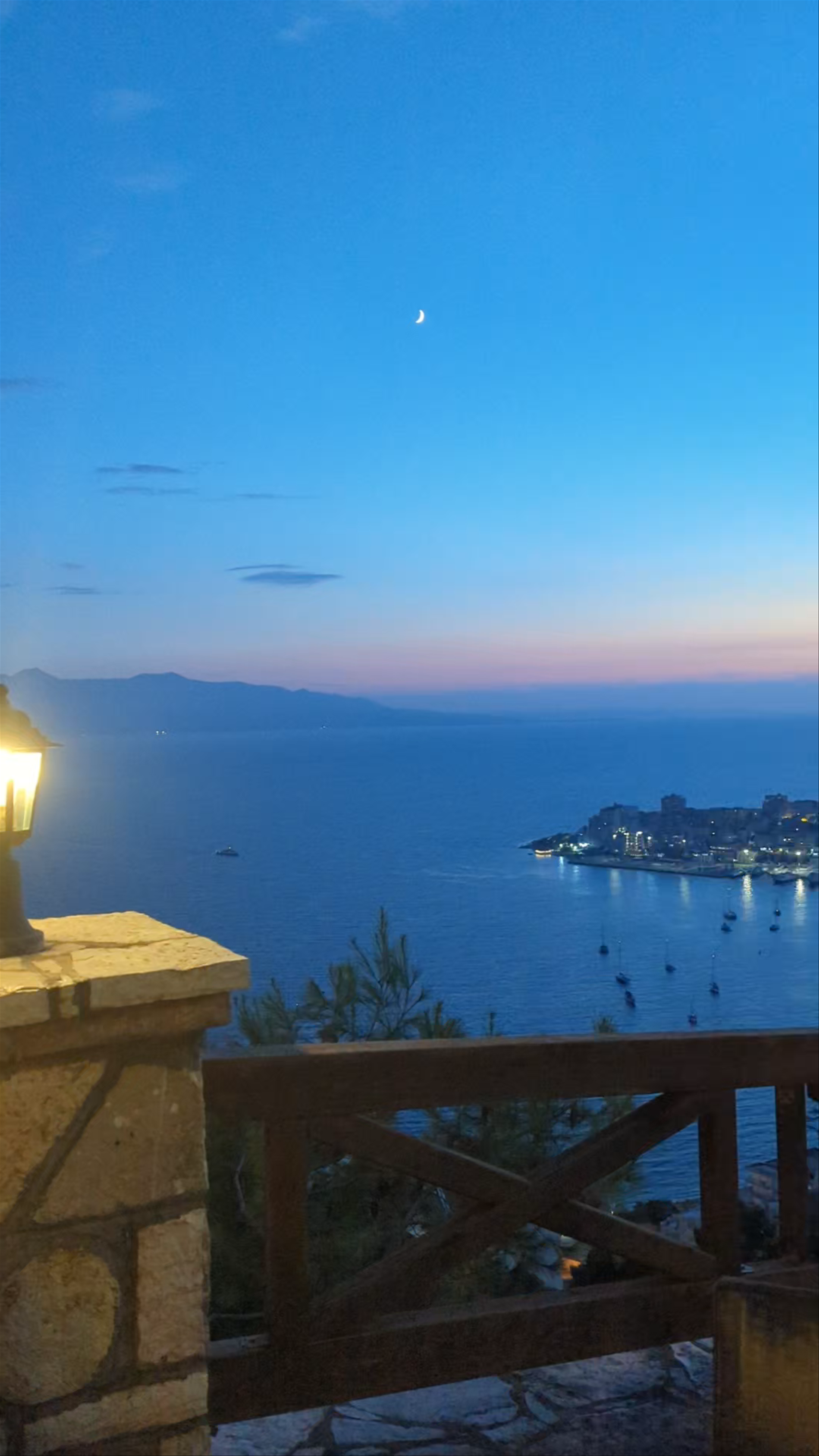 Evening Serenity at Wine Bar Kristiano in Saranda, Albania