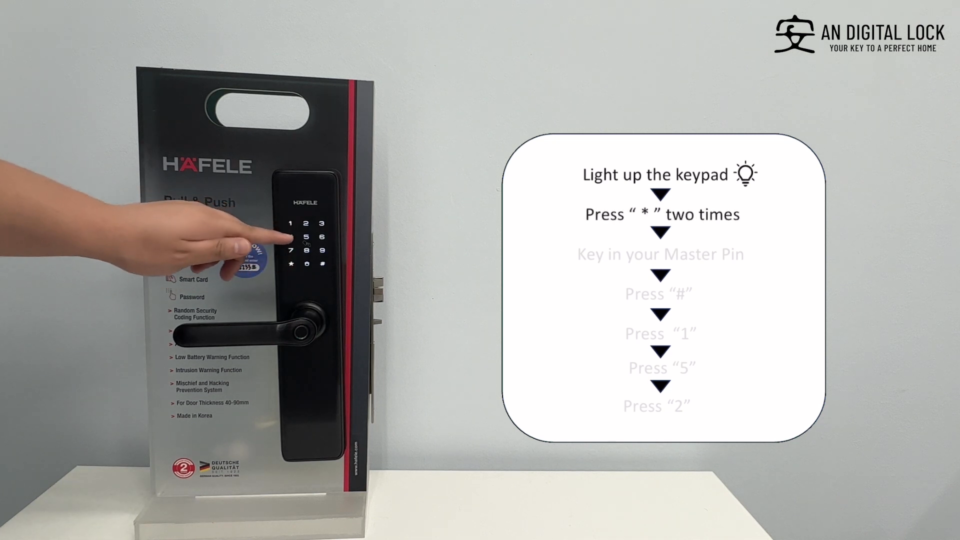 Hafele DL7600 Digital Lock
