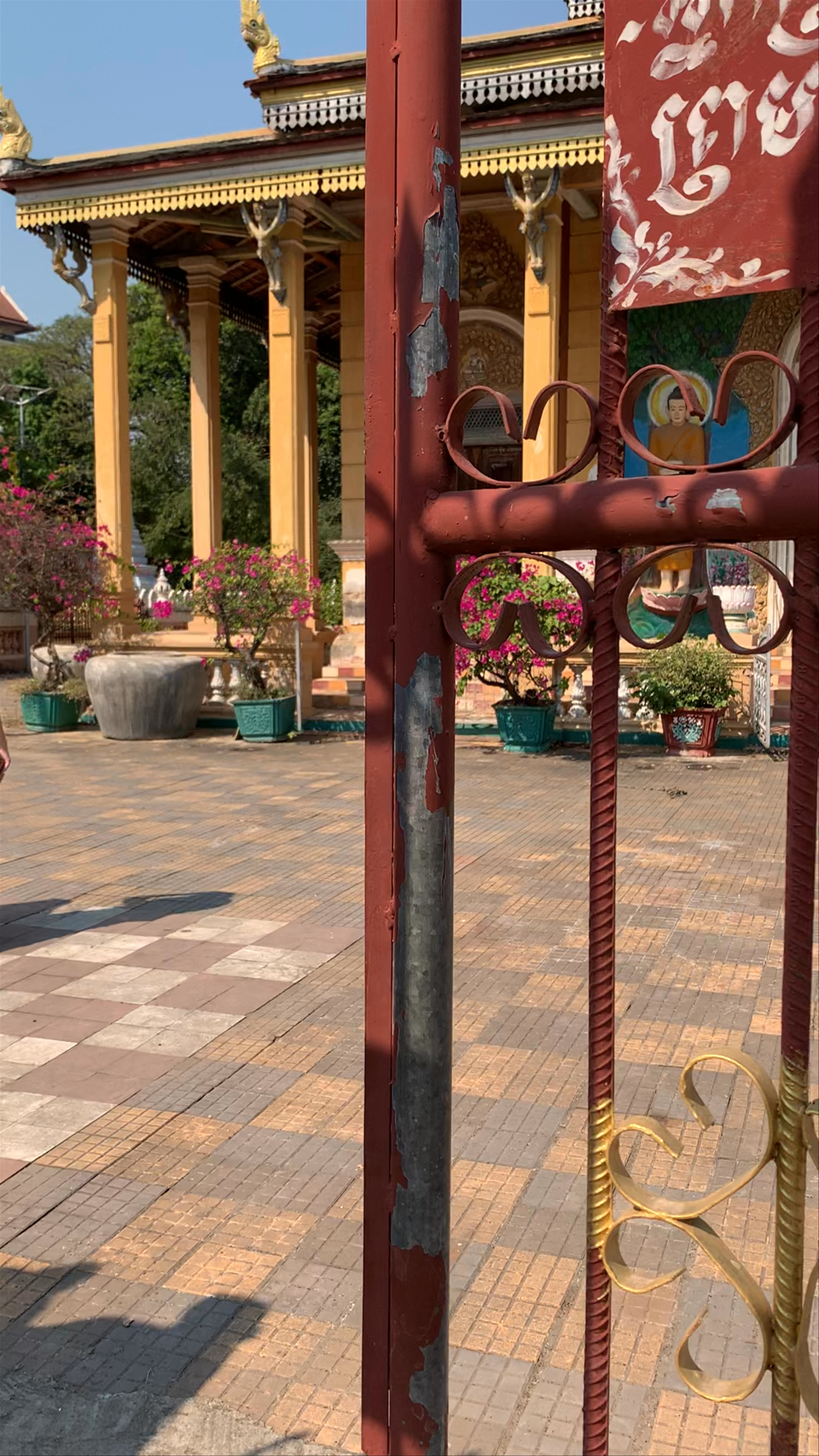 Sunlit Serenity at Wat Kandal in Battambang, Cambodia