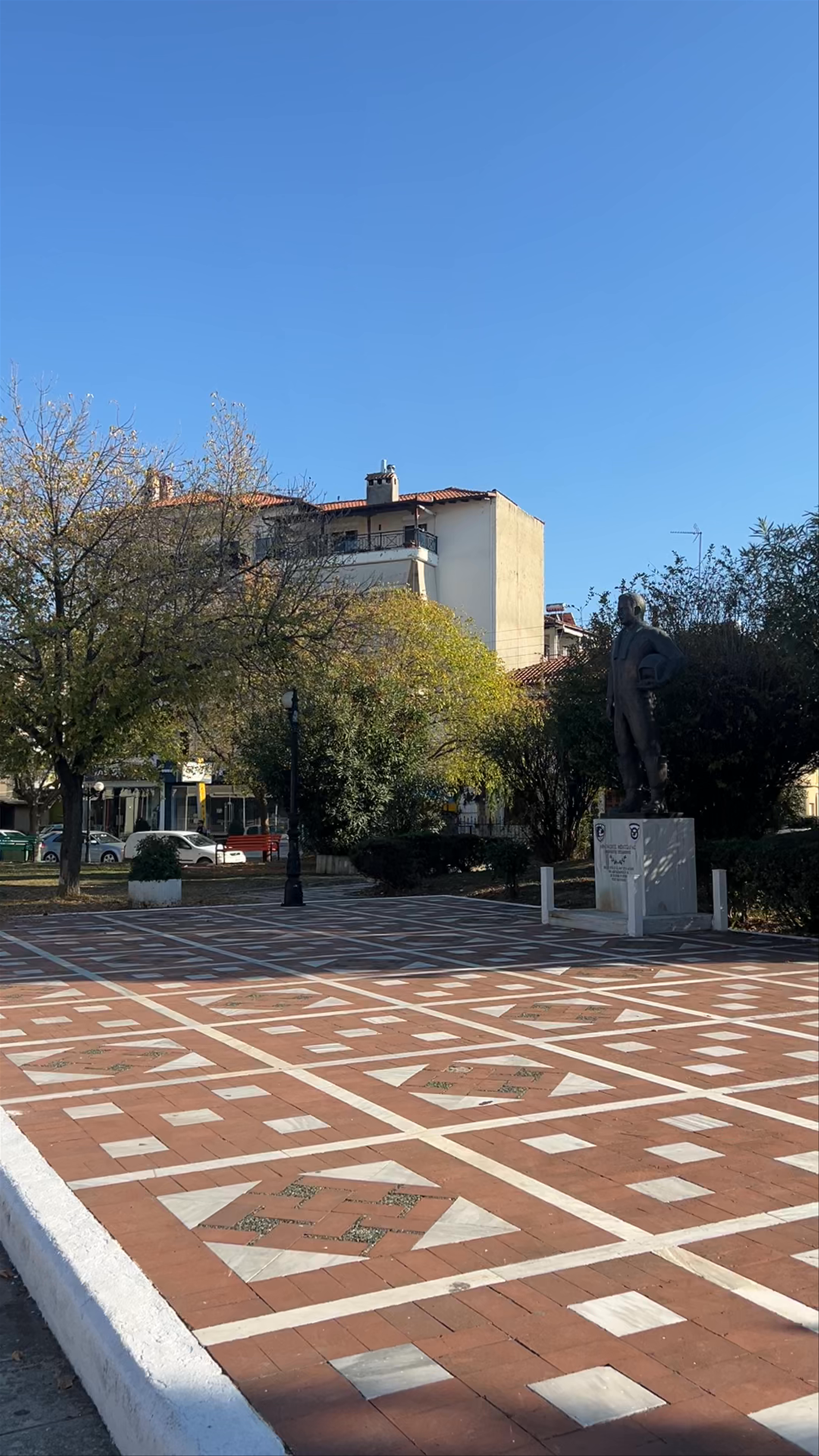 Memorial Statue of Athanasios Mpatsaras in Katerini, Greece