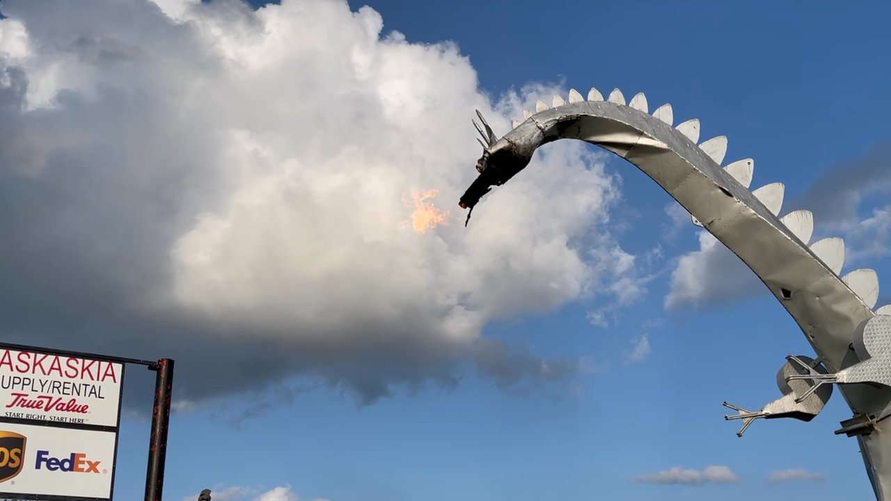 Kaskaskia Dragon - What happens when you feed the dragon :) - Local Flavor Near Me - Vandalia, Illinois