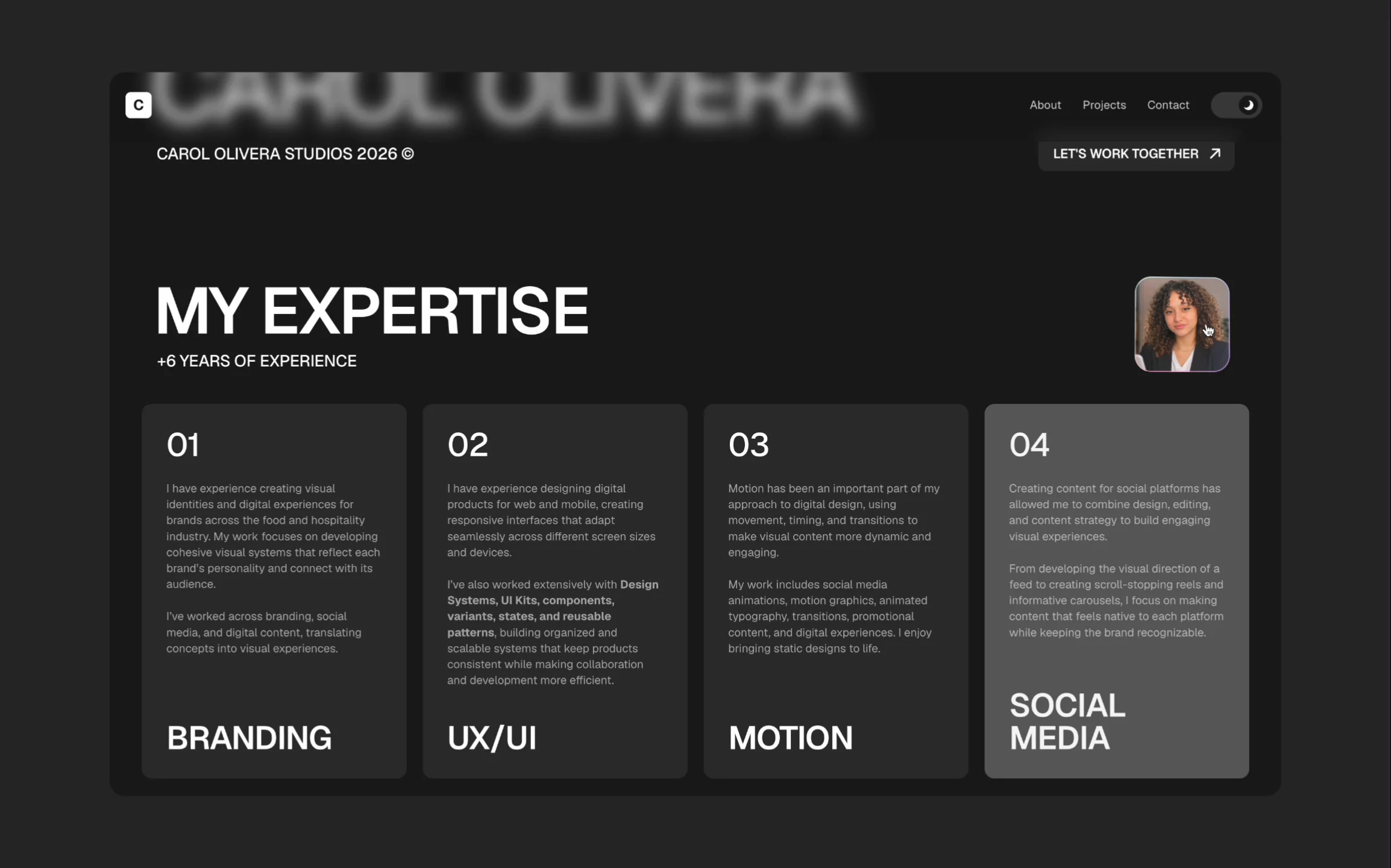 New updates to Olivera ✦Olivera is no longer a Resume template — I’ve moved it to the Portfolio category and expanded the experience.I added a dedicated Projects Home and project detail pages, more interactive elements, and carefully refined the responsive experience across every breakpoint.The goal was to make Olivera feel more like a complete, flexible portfolio system rather than just a one-page template.Note: The images shown inside Projects are not my designs. They are only placeholder examples used for presentation 🙂