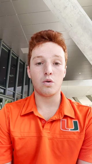 Video thumbnail for video titled Carter Lutz Breaks Down Miami Hurricanes Men's and Women's Media Day