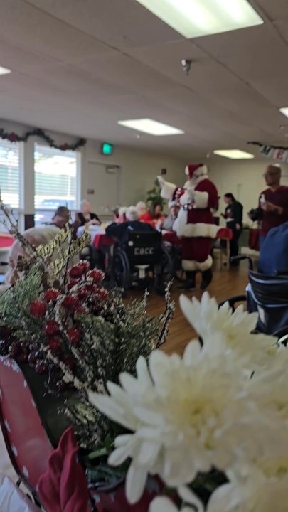 Capistrano Beach Care Center - CBCC 2024 Christmas party. It was a full house and everyone was so happy. Santa Claus was awesome! - Skilled Nursing Near Me - Capistrano Beach, California