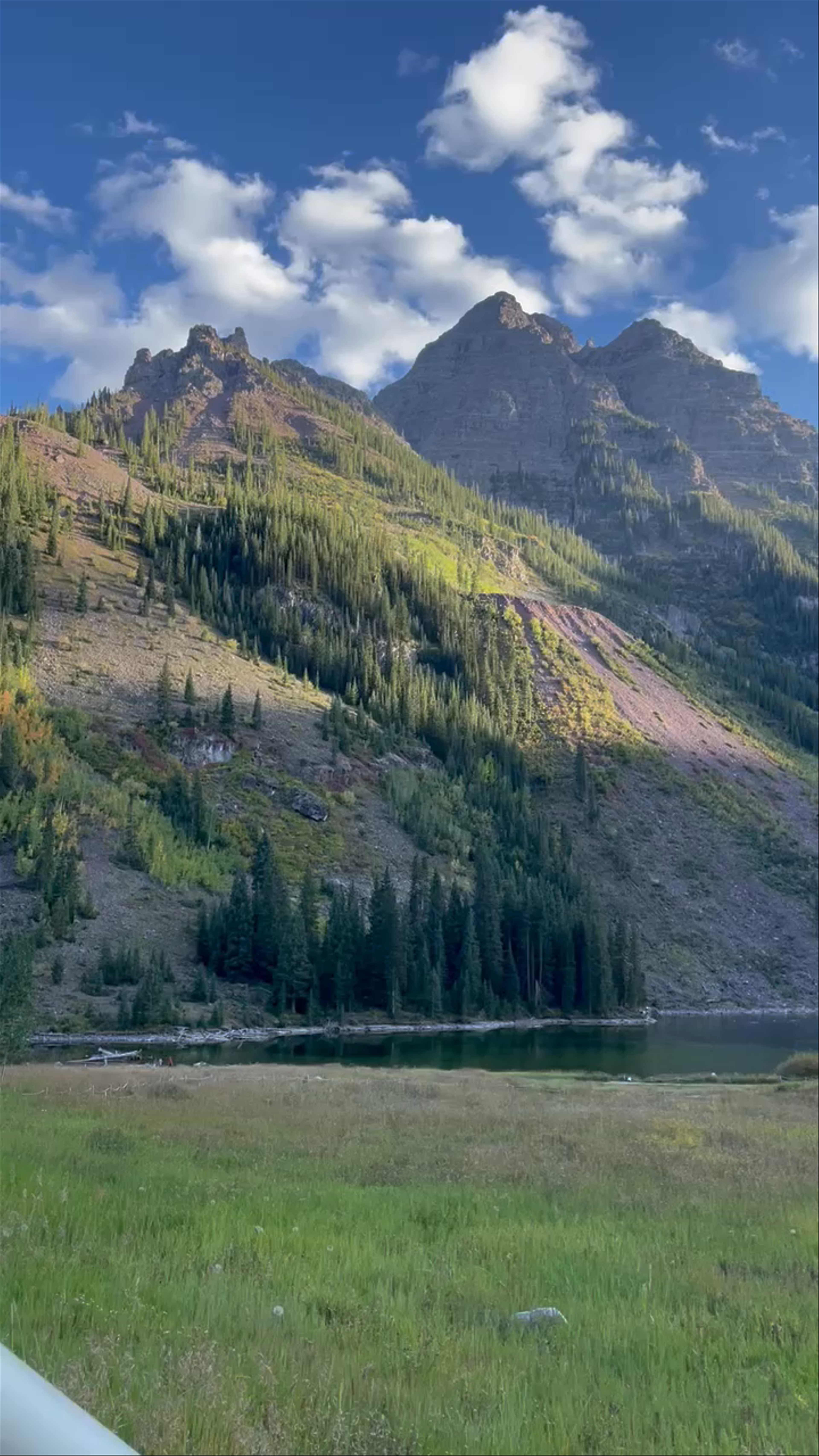 Maroon Bells and lake