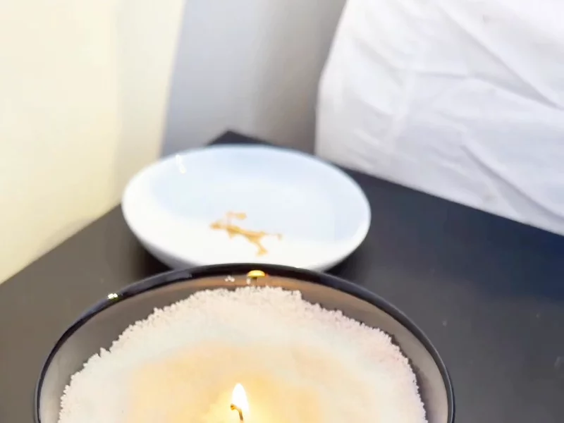 Sand wax candles