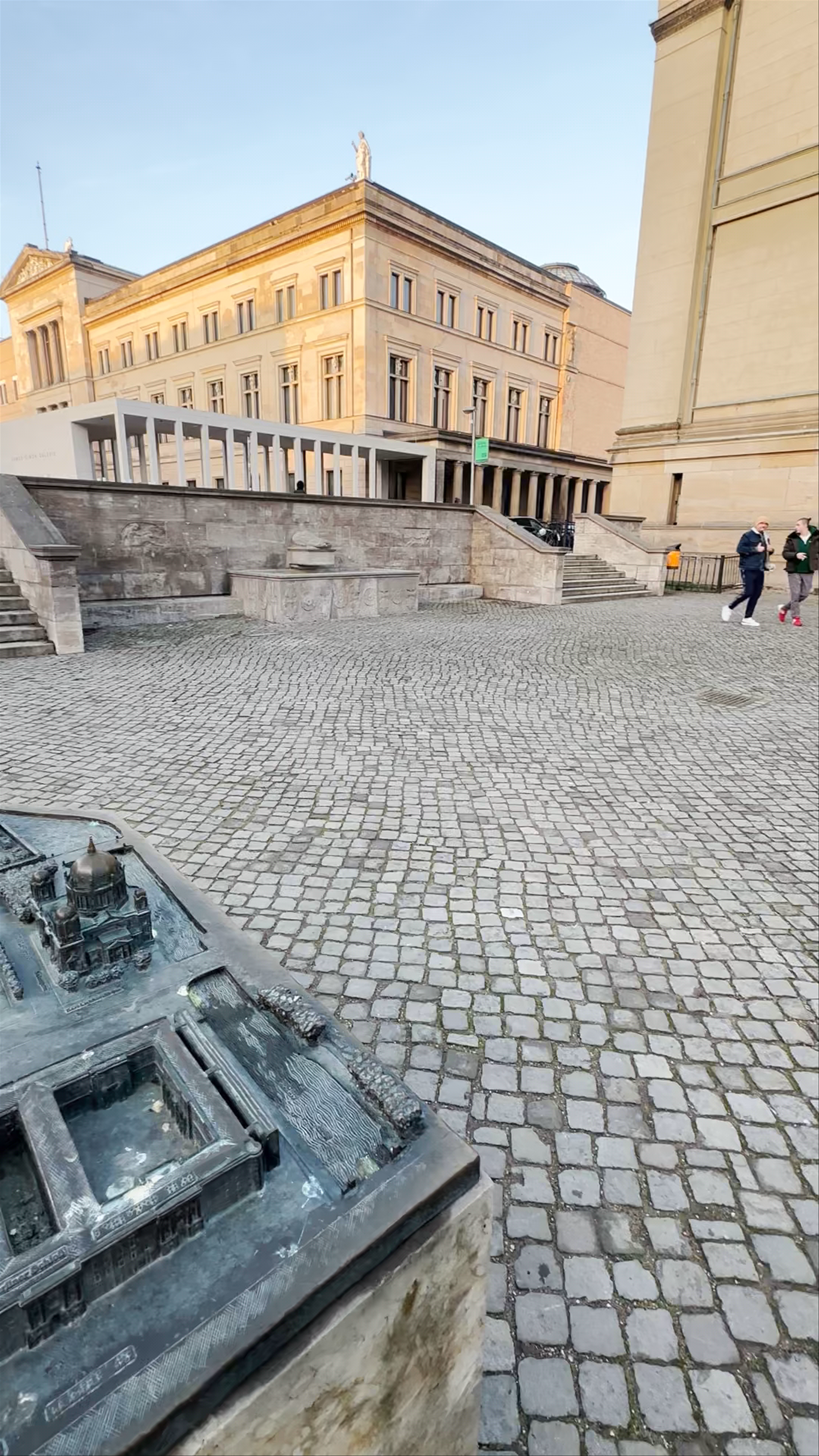 Miniature Museum Island Model in Berlin at Sunset