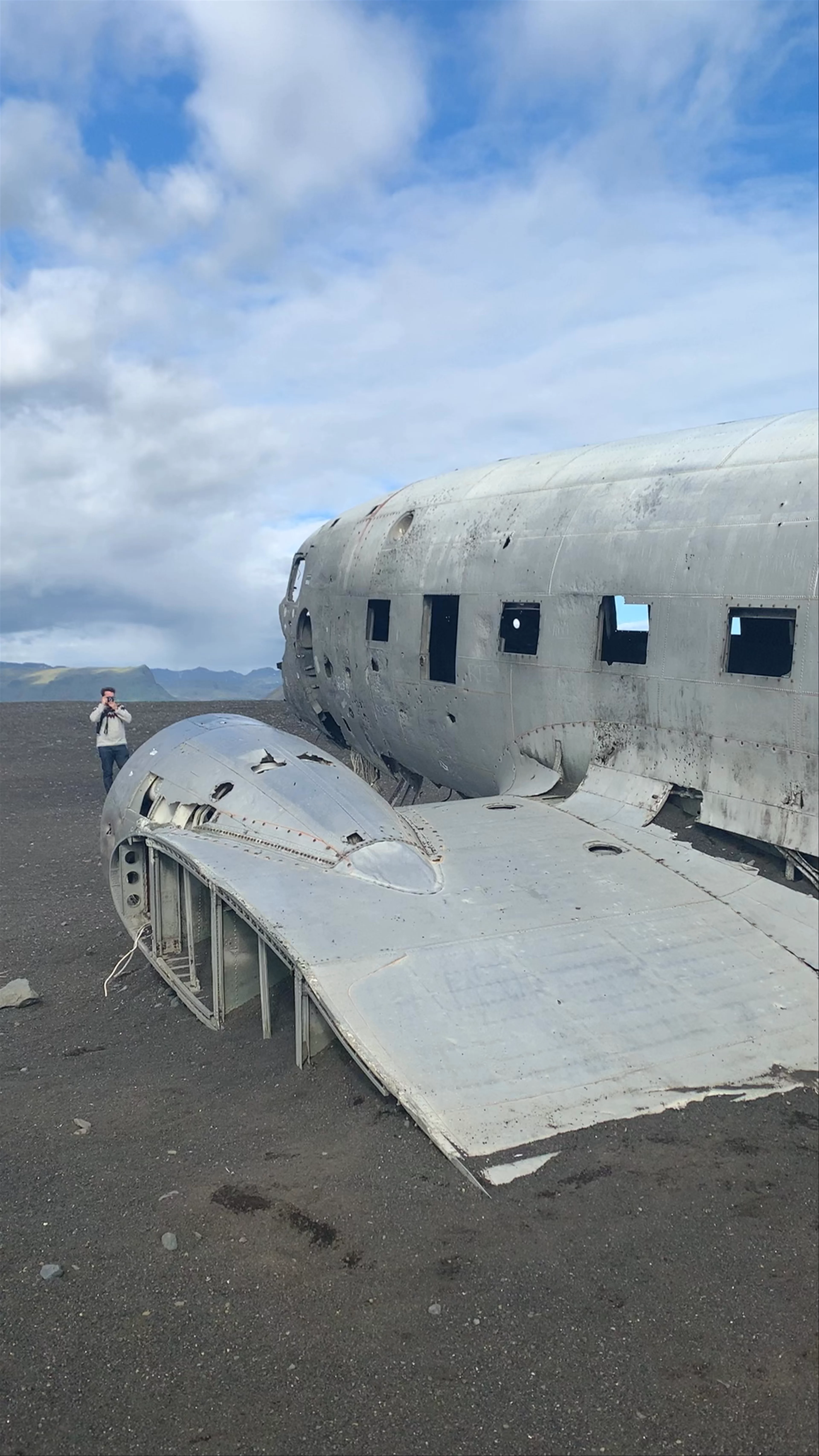 Parking for Sólheimasandur Plane Wreck, Path to Wrecked DC-3 Plane on Sólheimasandur, Iceland