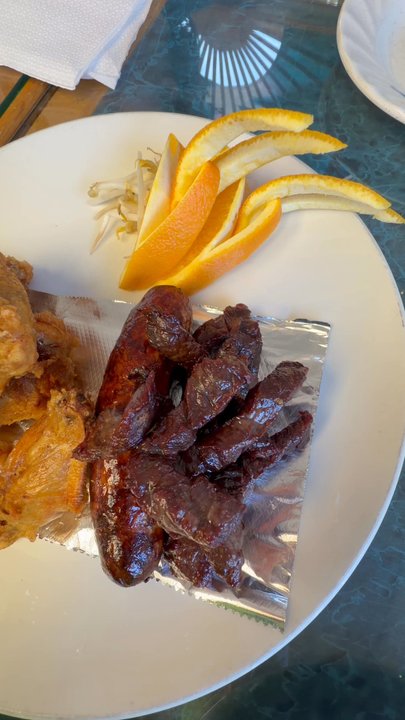 White Pearl Restaurant - Mixed app plate with chicken wings, Lao sausage, and beef jerky @veefoodlife - Chinese Near Me - Elgin, Illinois