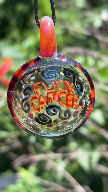 Preview pic of “Fuck Cancer” pendant necklace