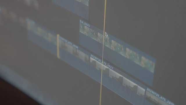 A video montage process is shown on screen
