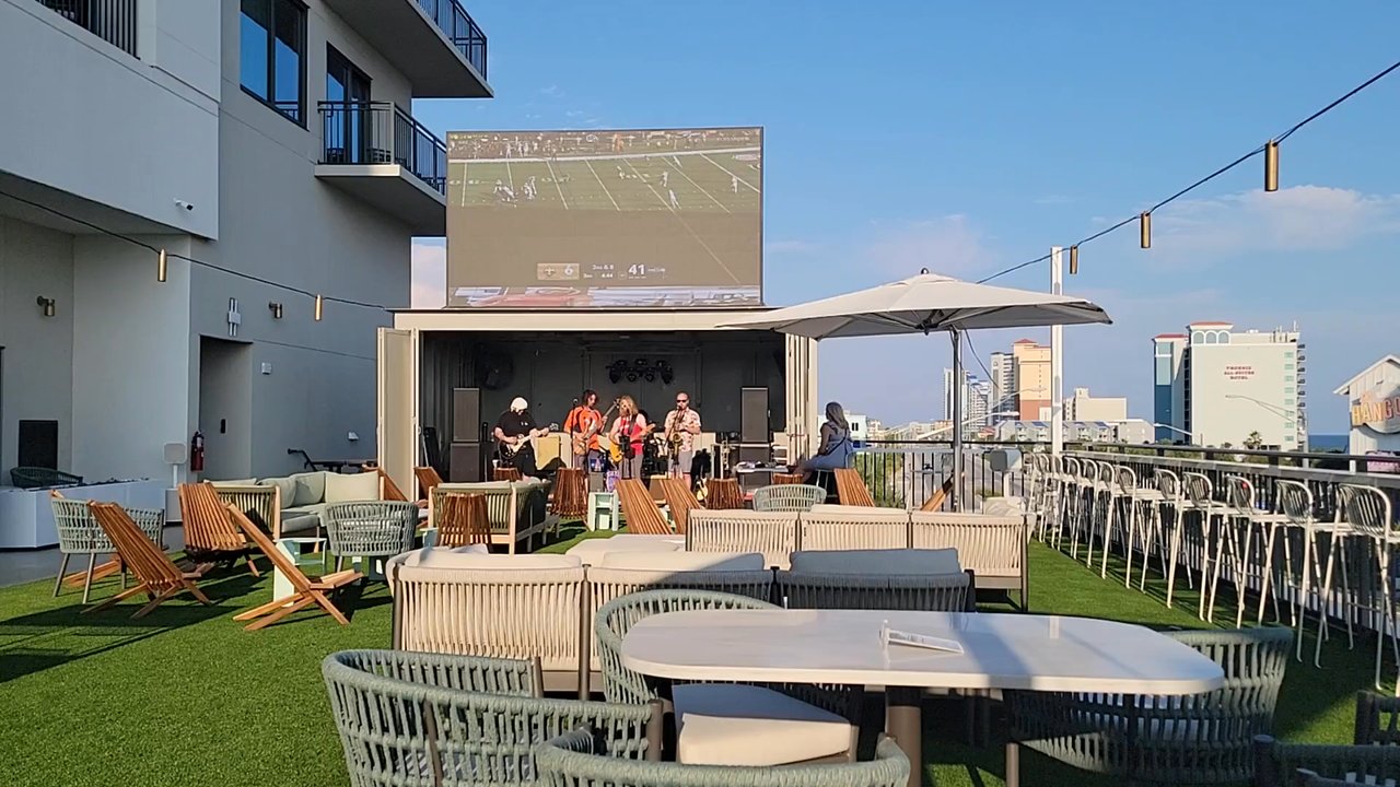 Sound Wave - Float Like A Buffalo band on the rooftop 9/21/25 - Music Venues Near Me - Gulf Shores, Alabama