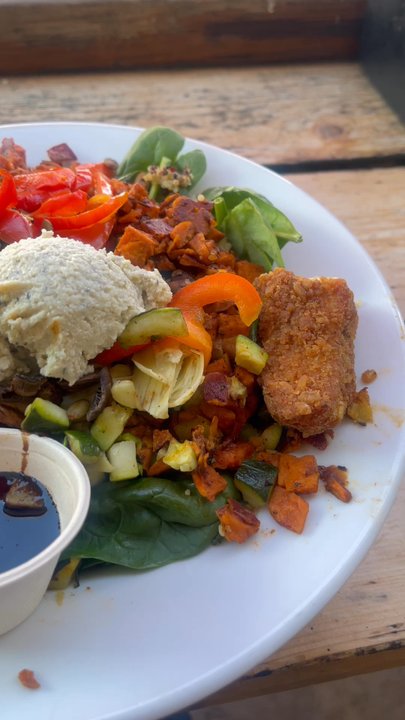 Nectarine Grove - veggie bowl and added 2 piece of chicken that was an additional cost - New American Near Me - Encinitas, California