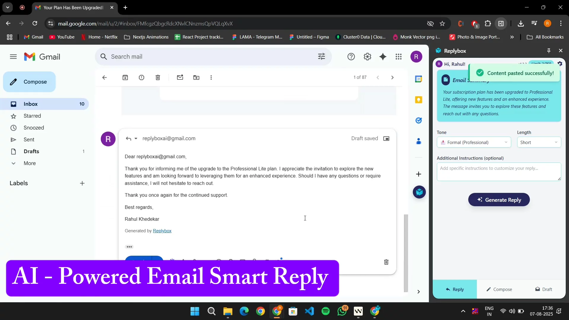 Replybox – AI Email Reply for Gmail & Outlook image 1