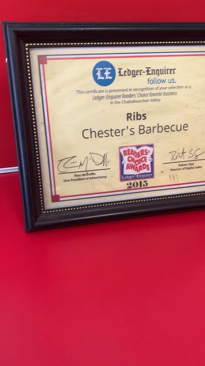 Chester's Barbeque - They have a lot of awards.. I'm excited to taste the food! - Barbeque Near Me - Columbus, Georgia