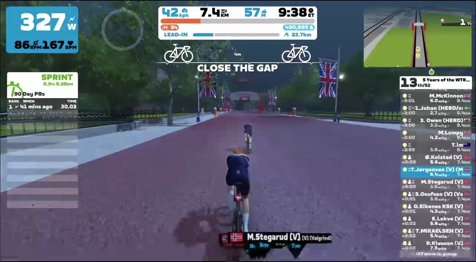 Zwift - TTT: 5 Years of the WTRL Team Time Trial - Zone 21 (FRAPPE) on Greatest London Flat in London